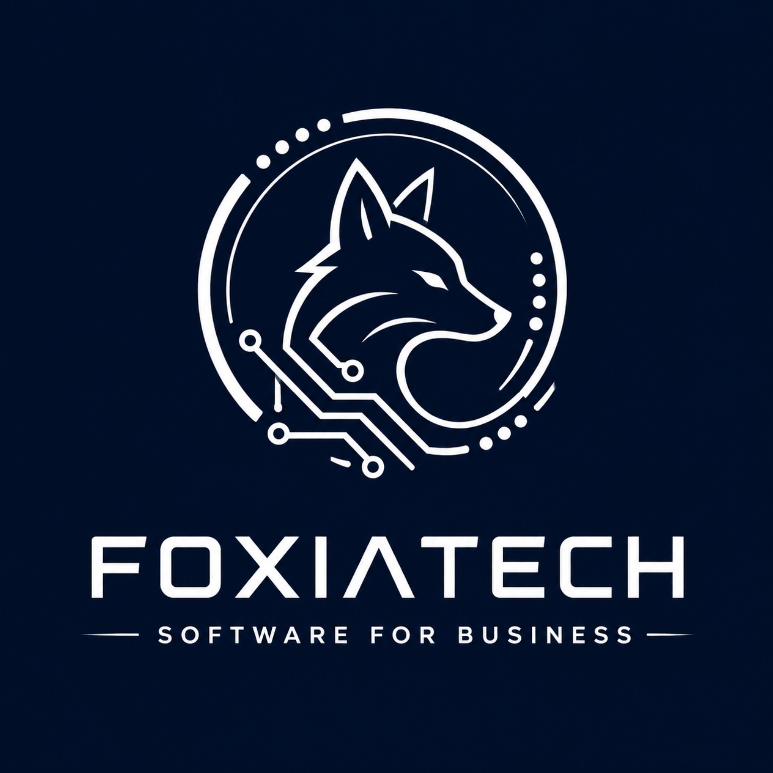 FoxiaTech Logo versión oscura